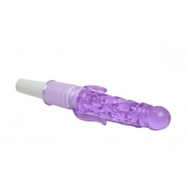 Фиолетовый вибратор с дополнительными отростками - 21 см.