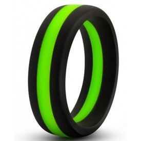 Черно-зеленое эрекционное кольцо Silicone Go Pro Cock Ring