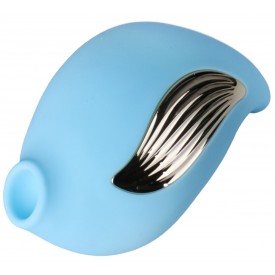 Голубой клиторальный вибростимулятор-ракушка
