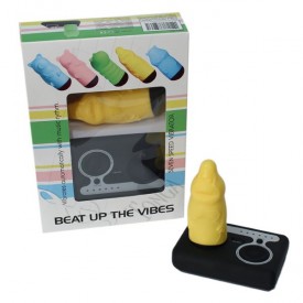 Жёлтый вибростимулятор Beat Up Vibes