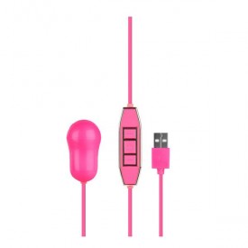 Розовый вибростимулятор с питанием от USB LET US-B 10 RHYTHMS BULLET LARGE PINK